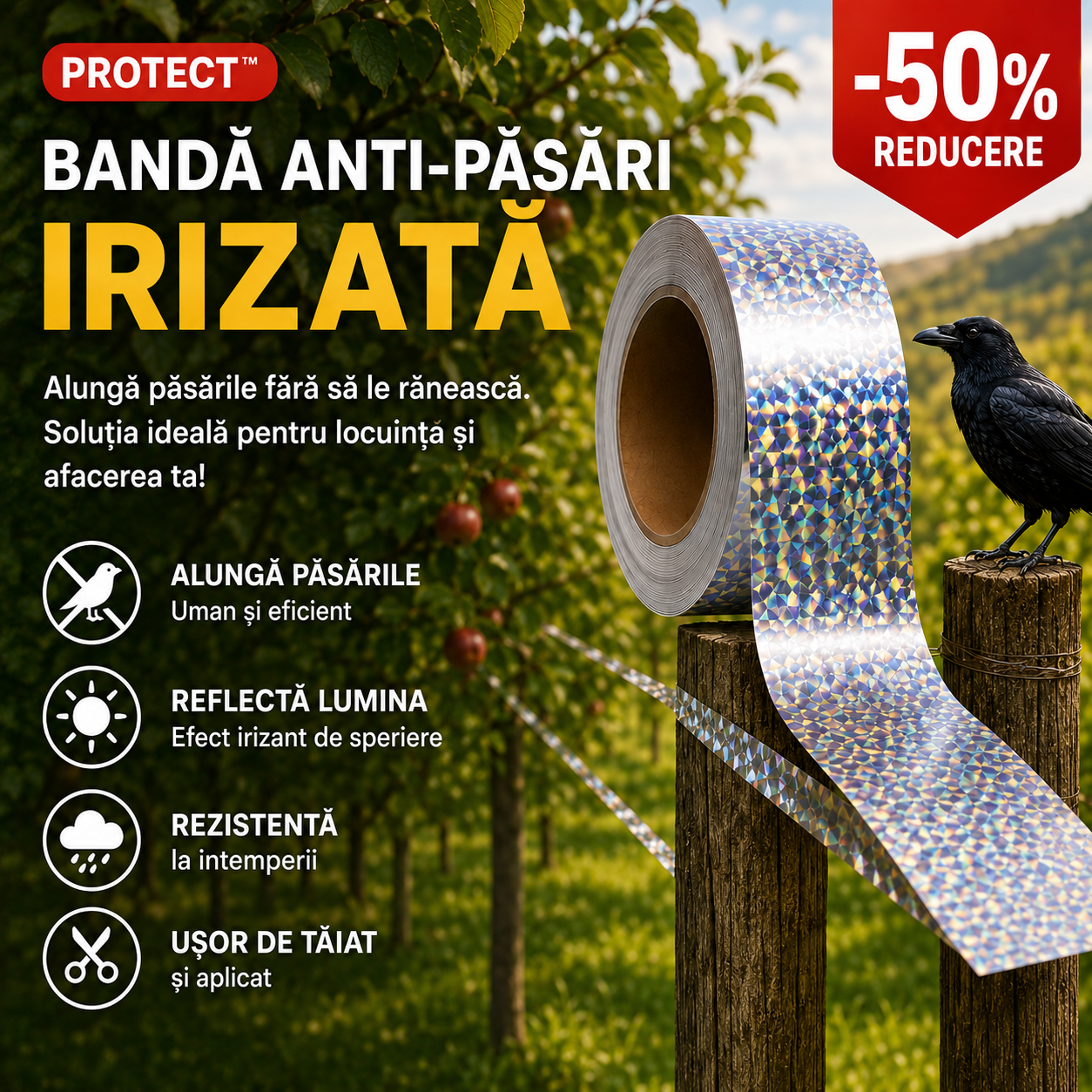 Banda Anti Pasari Reflectorizanta