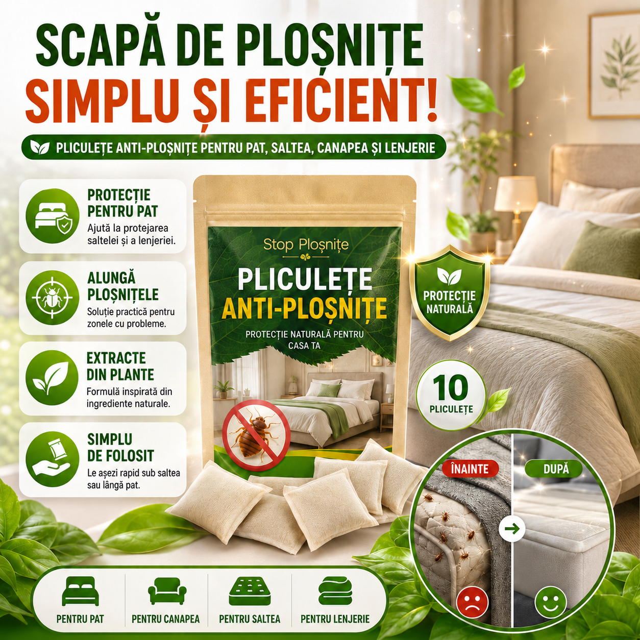🛡️ Capcană Anti-Ploșnite StopPlosnite™
