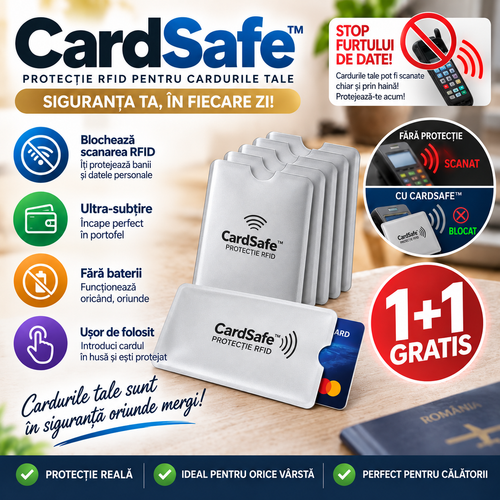 2+2 GRATIS Protecție Card RFID CardSafe™