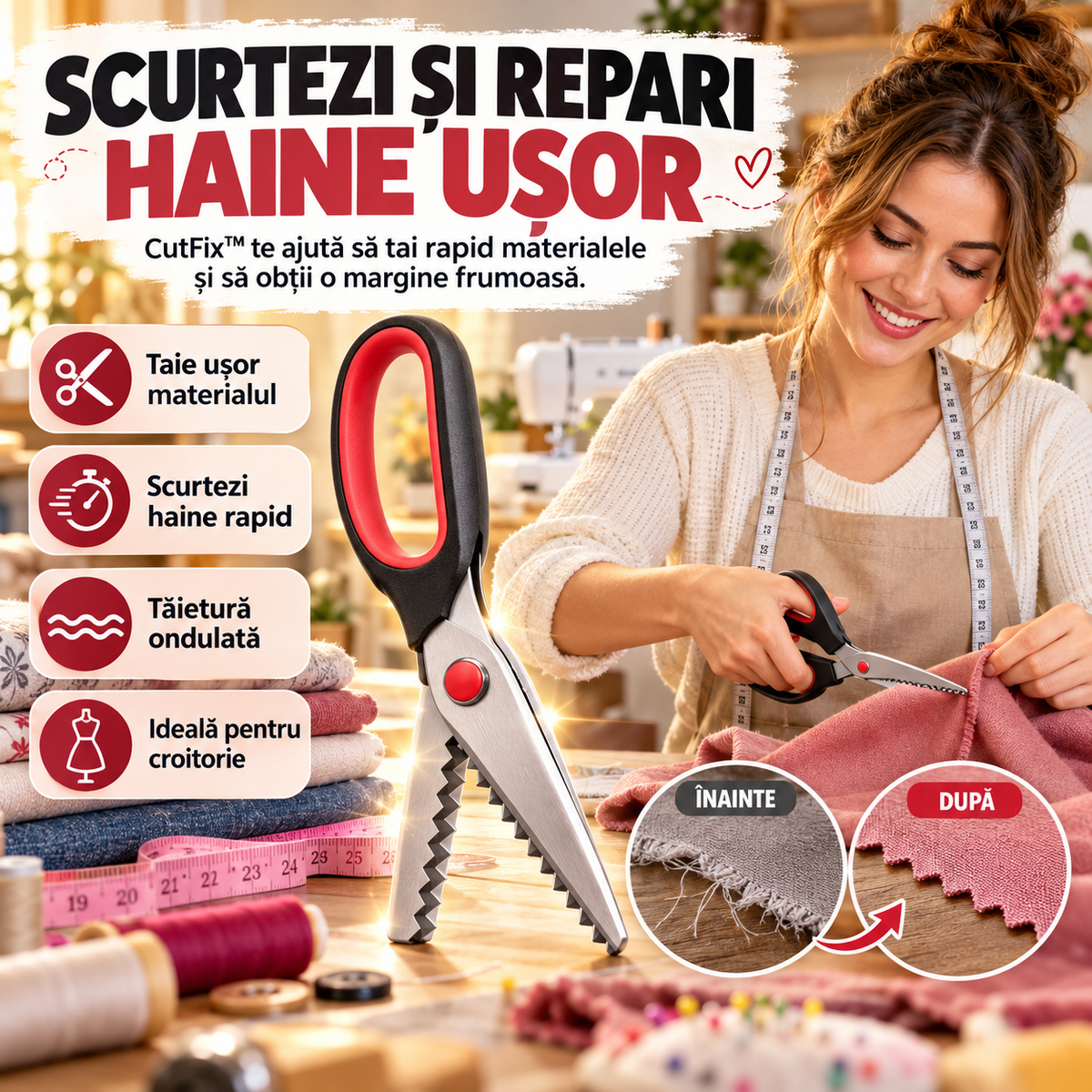 ✂️ Foarfecă Pentru Croitorie TrimPro™