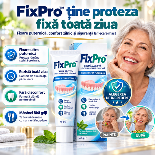 🦷 Adeziv Puternic Pentru Proteze FixPro™